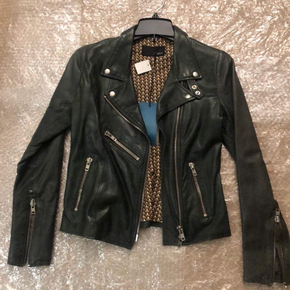 Green Leather Jacket Fall Time